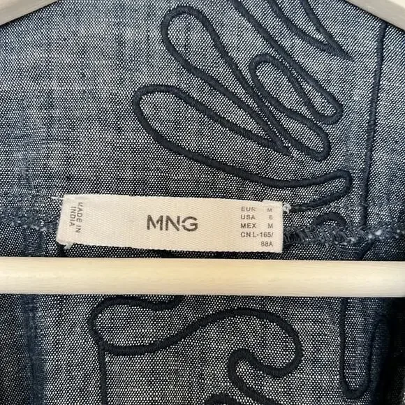 MANGO like new embroidered cotton caftan, size 6 - Picture 5 of 10